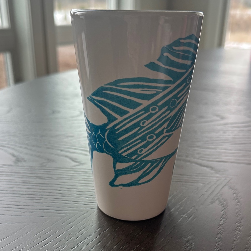 Fish Design Mug with Teal Handle! - Picture 2 of 5